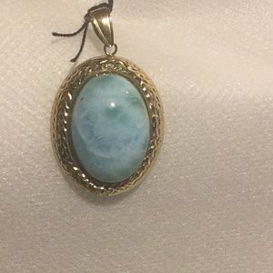 JCM 14K Larimar Pendant